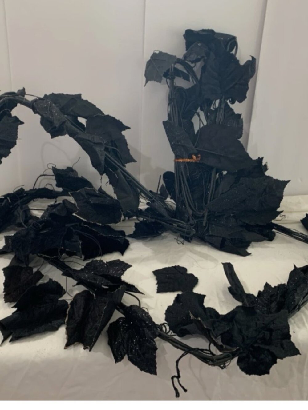 Pier 1 Imports Black Maple Leaf Garland 71”
